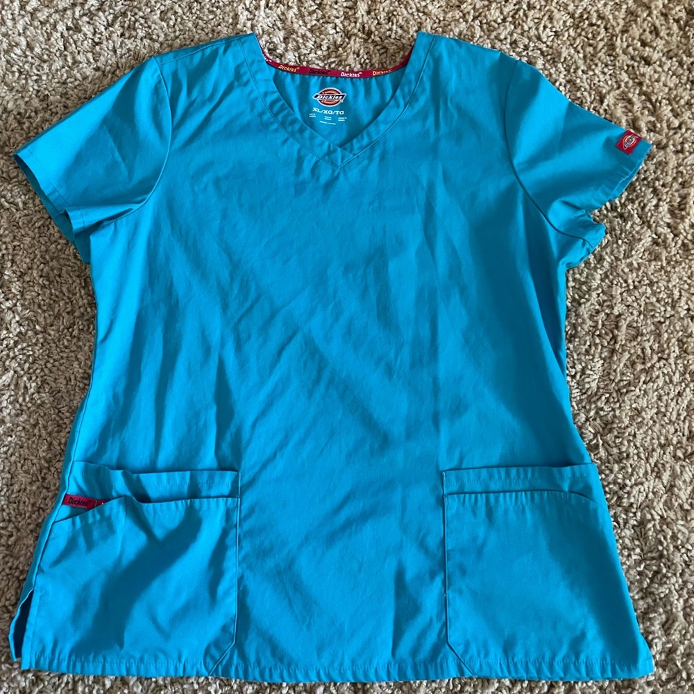 Teal Dickies Scrub Top